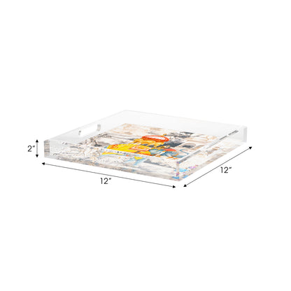 India Elephant Acrylic Decorative Tray, 12 x 12 in. by Nicolette Mayer 
