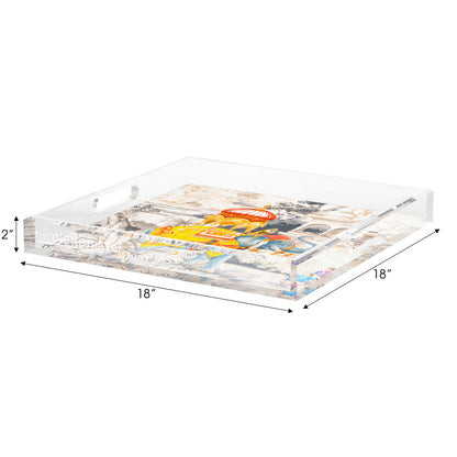 India Elephant Acrylic Decorative Tray, 18 x 18 in. by Nicolette Mayer 