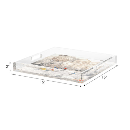 India Flute Acrylic Decorative Tray, 15 x 15 in. by Nicolette Mayer 