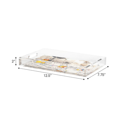 India Scene Spectacular Acrylic Decorative Tray, 12.5 x 7.75 in. by Nicolette Mayer 