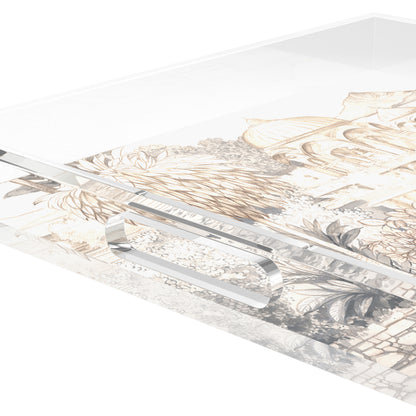 India Flute Acrylic Decorative Tray, 12 x 12 in. by Nicolette Mayer 