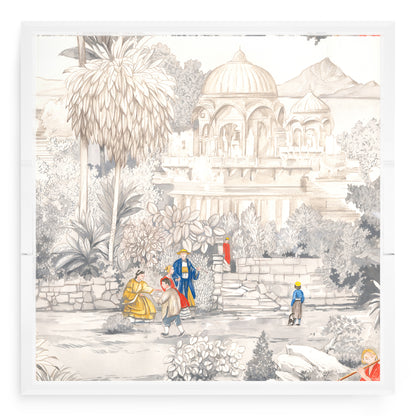 India Flute Acrylic Decorative Tray, 18 x 18 in. by Nicolette Mayer 