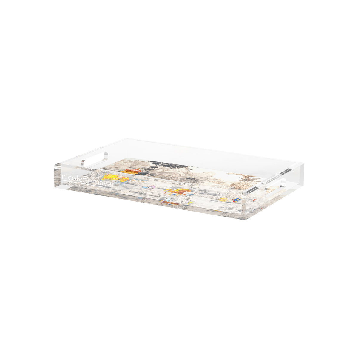India Scene Spectacular Acrylic Decorative Tray, 12.5 x 7.75 in. by Nicolette Mayer 