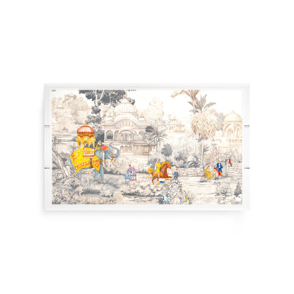 India Scene Spectacular Acrylic Decorative Tray, 12.5 x 7.75 in. by Nicolette Mayer 