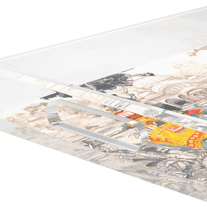 India Scene Spectacular Acrylic Decorative Tray, 12.5 x 7.75 in. by Nicolette Mayer 