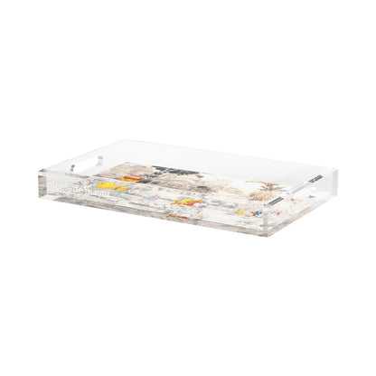 India Scene Spectacular Acrylic Decorative Tray, 17 x 10.5 in. by Nicolette Mayer 