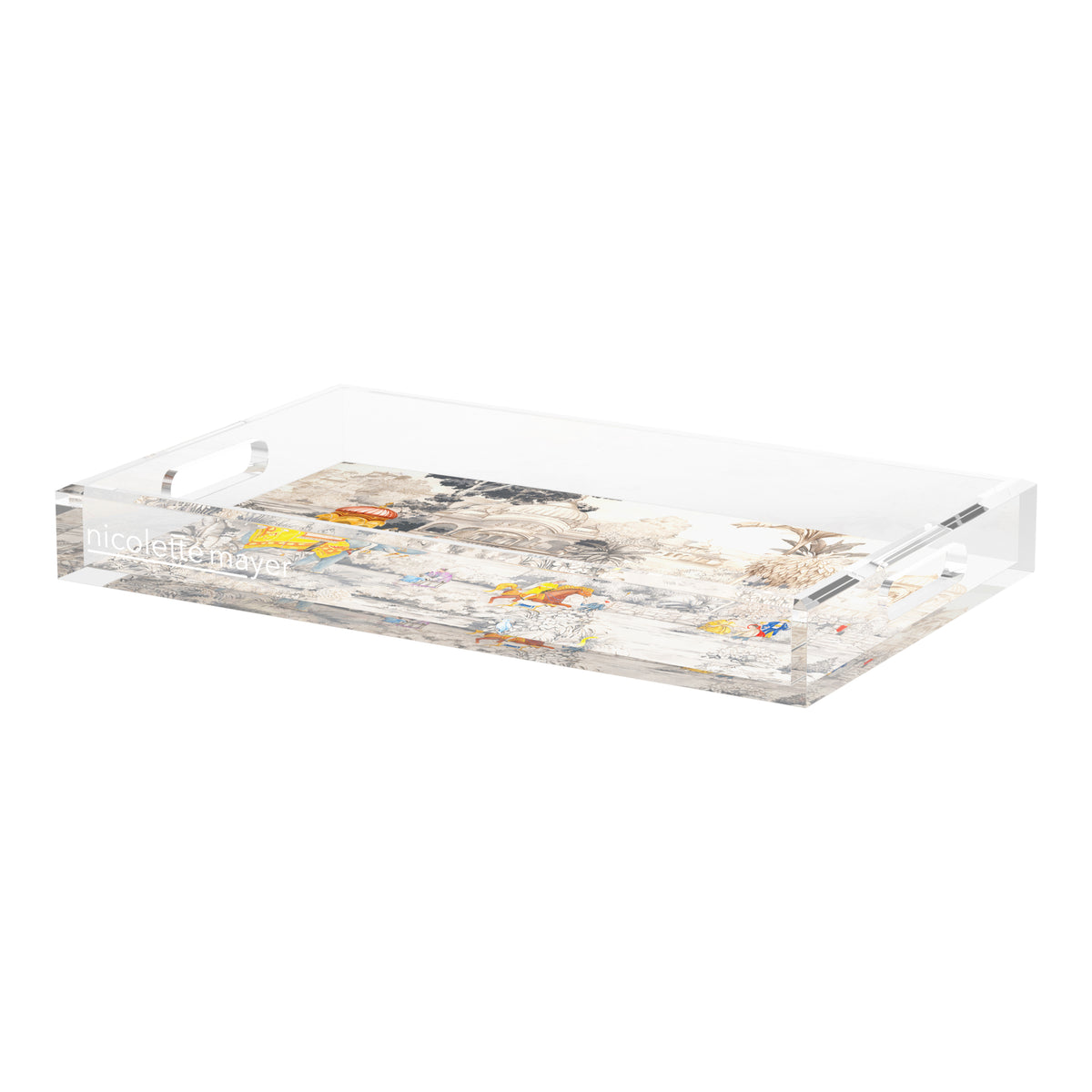 India Scene Spectacular Acrylic Decorative Tray, 22.5 x 14.5 in. by Nicolette Mayer 