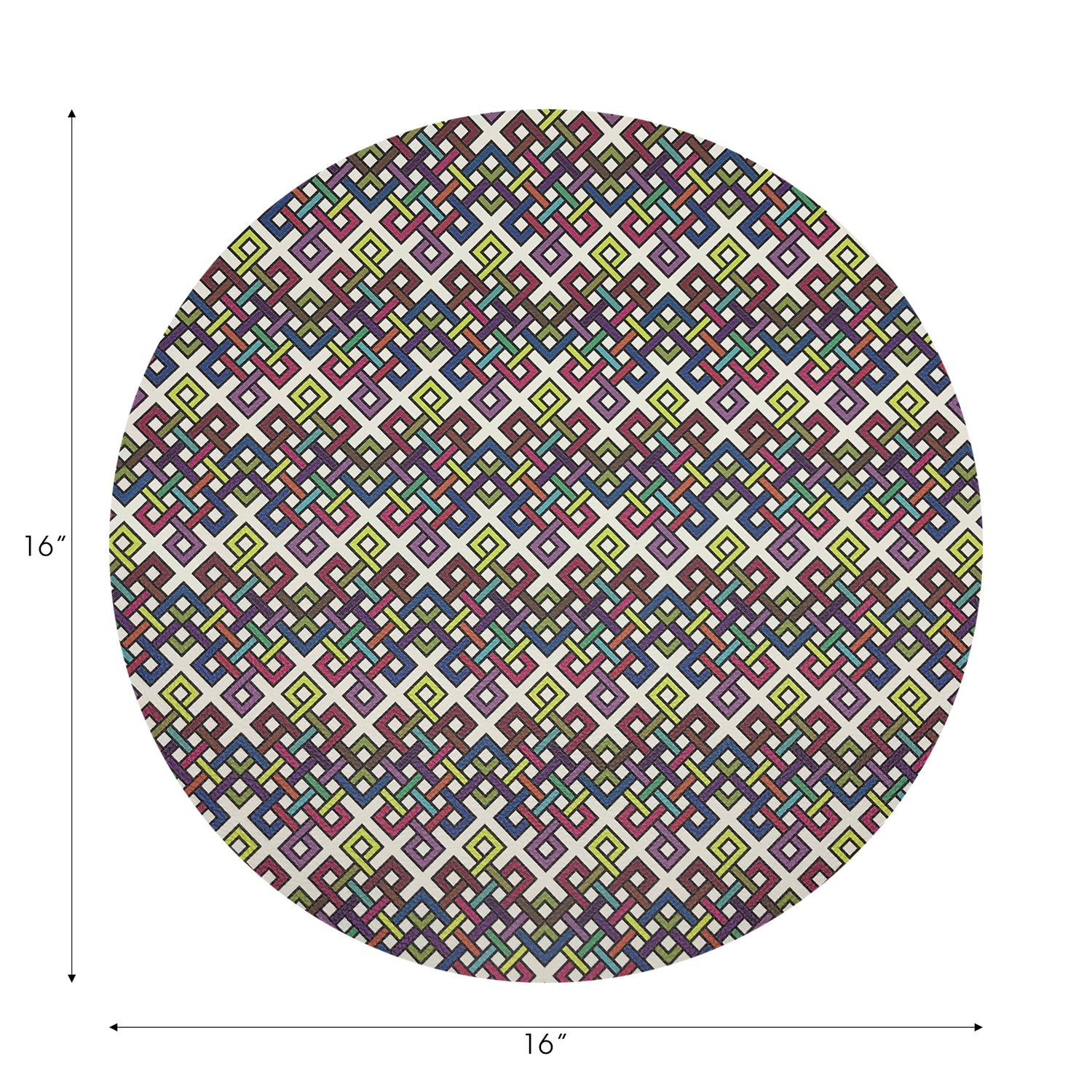 INFINITY KNOT ORIGINAL 16 ROUND PEBBLE PLACEMAT, SET OF 4 - nicolettemayer.com