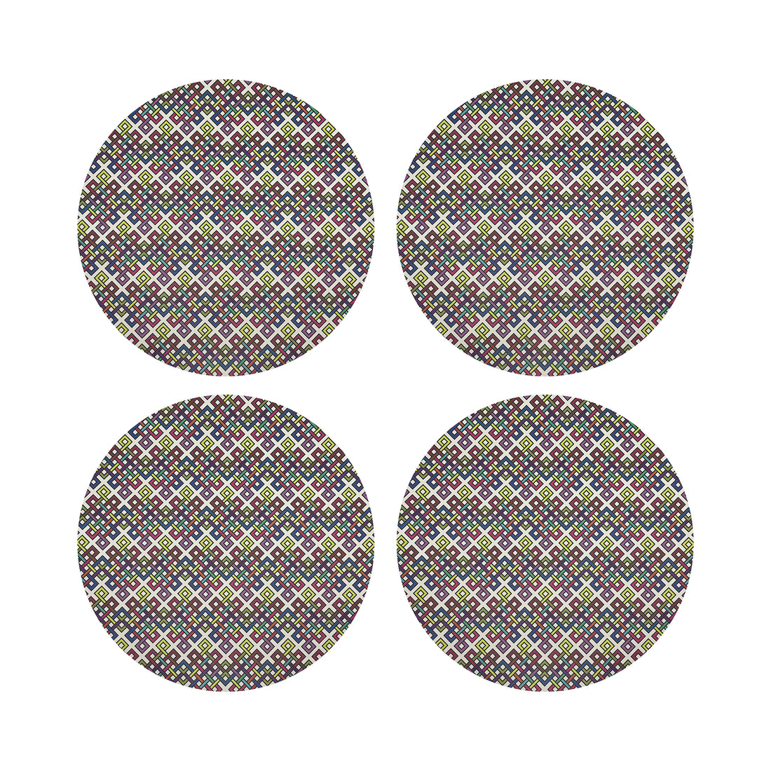 Infinity Knot Original Vegan Leather Round Coasters