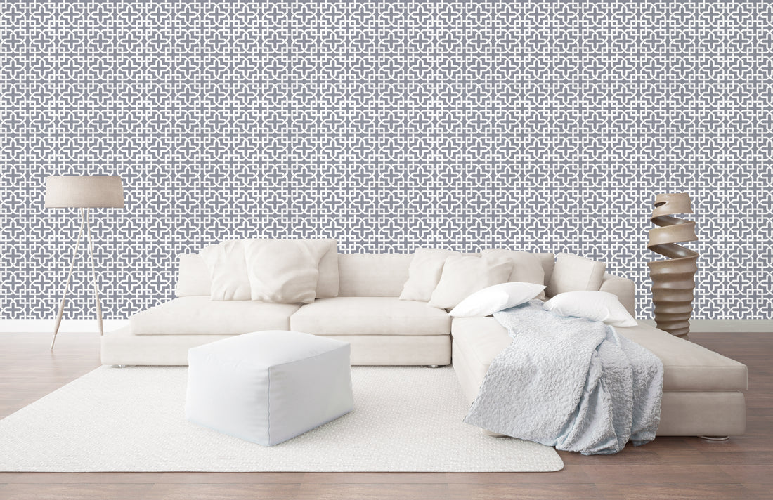 Infinity Mod Slate Silk Wallpaper