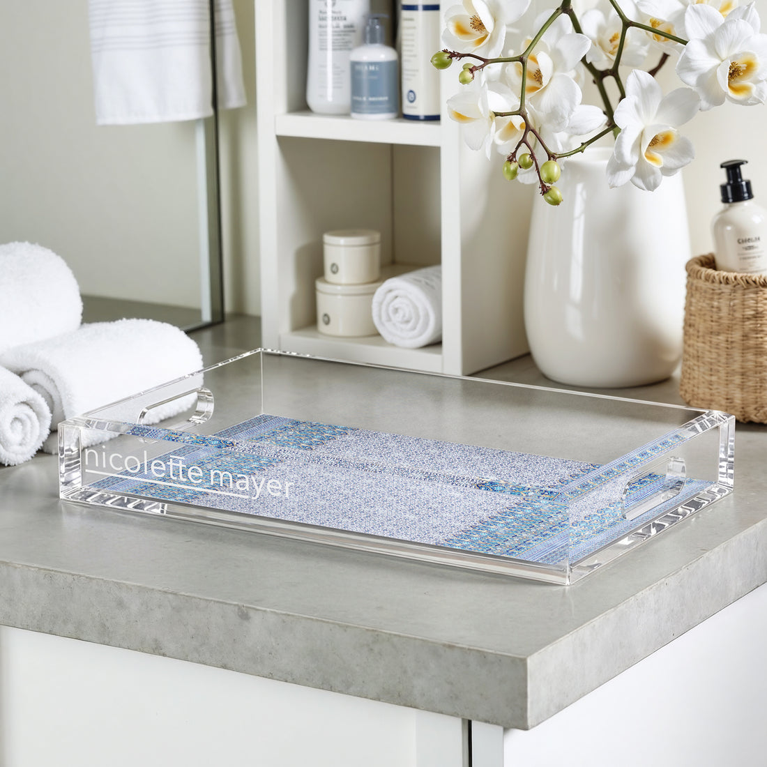 Iznik Classic 12.5X7.75 Acrylic Tray - nicolettemayer.com
