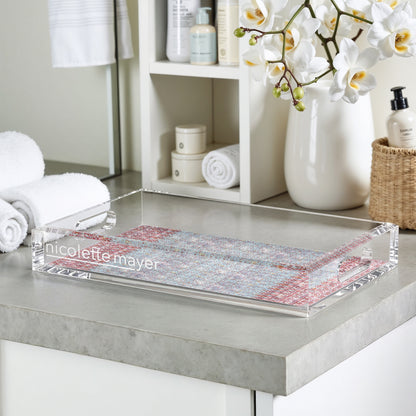Iznik Red Turquoise 12.5X7.75 Acrylic Tray - nicolettemayer.com
