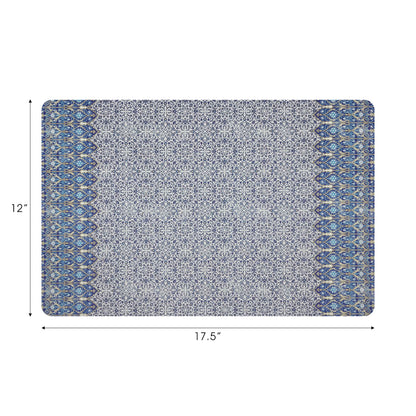 Iznik Classic Vegan Leather Rectangle Pebble Placemat