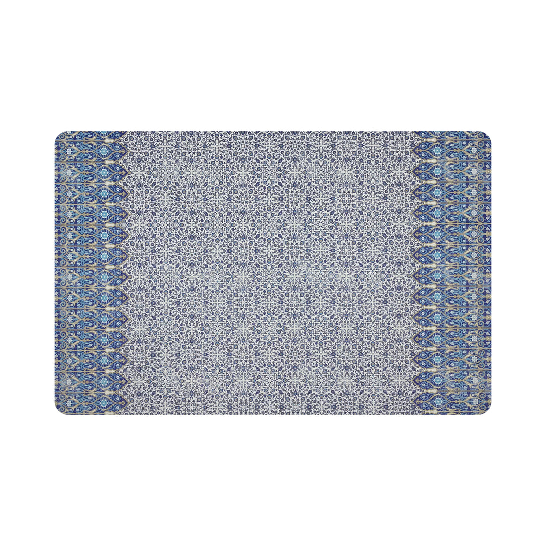 Iznik Classic 17.5" Rectangle Pebble Placemat, Set Of 4 - nicolettemayer.com