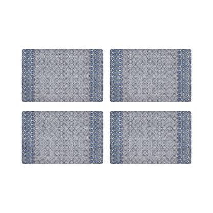 Iznik Classic Vegan Leather Rectangle Pebble Placemat