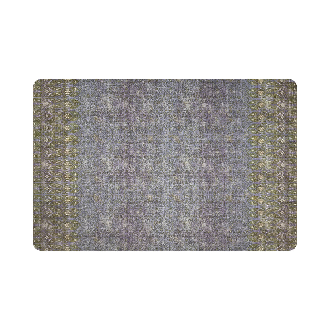 Iznik Gold Purple 17.5" Rectangle Pebble Placemat, Set Of 4 - nicolettemayer.com