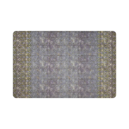 Iznik Gold Purple 17.5&quot; Rectangle Pebble Placemat, Set Of 4 - nicolettemayer.com
