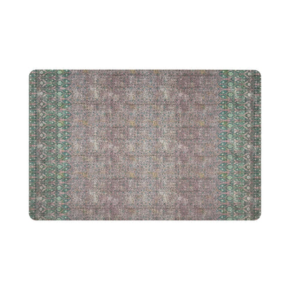 IZNIK GREEN PINK 17.5&quot; Rectangle Pebble Placemat, Set Of 4 - nicolettemayer.com
