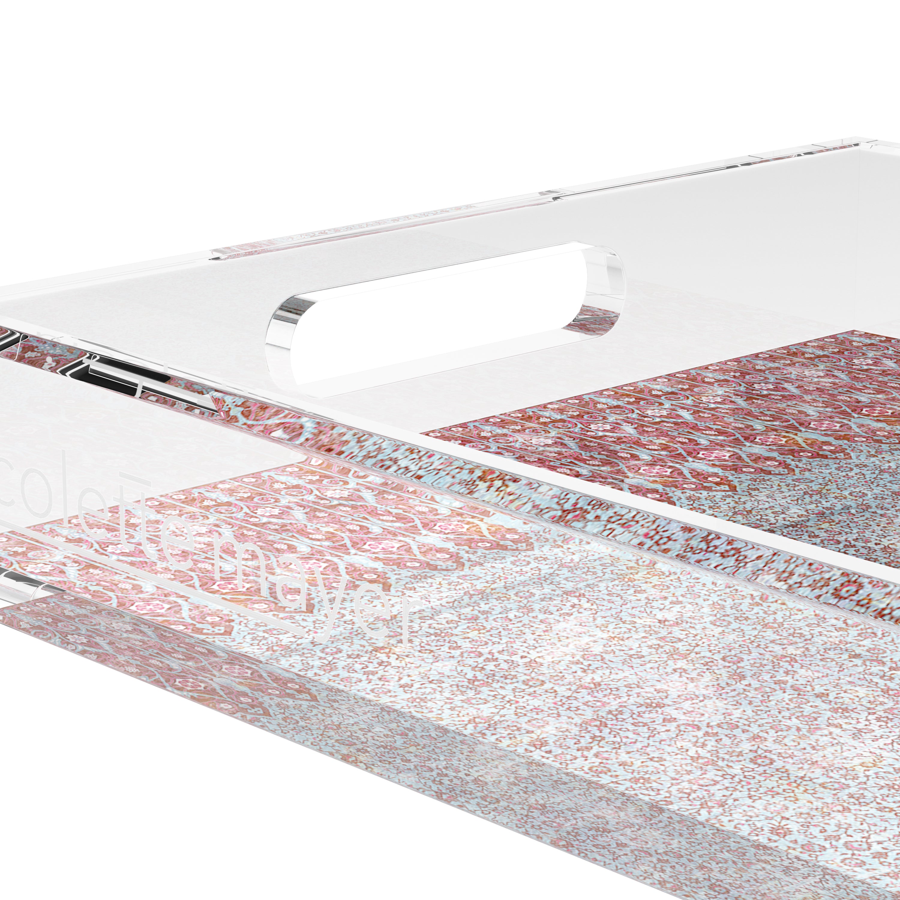 Iznik Red Turquoise 12.5X7.75 Acrylic Tray - nicolettemayer.com
