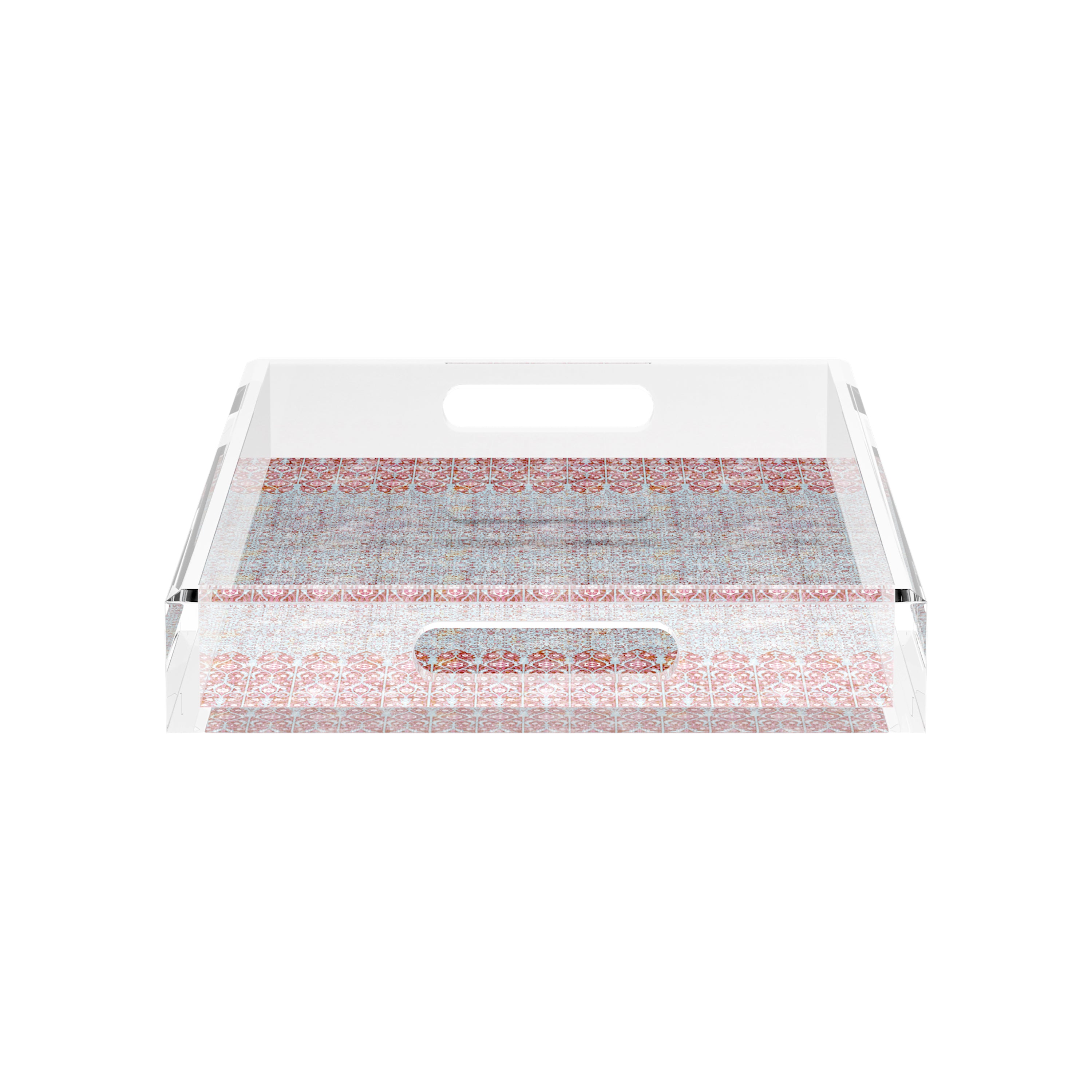 Iznik Red Turquoise 17X10.5 Acrylic Tray - nicolettemayer.com
