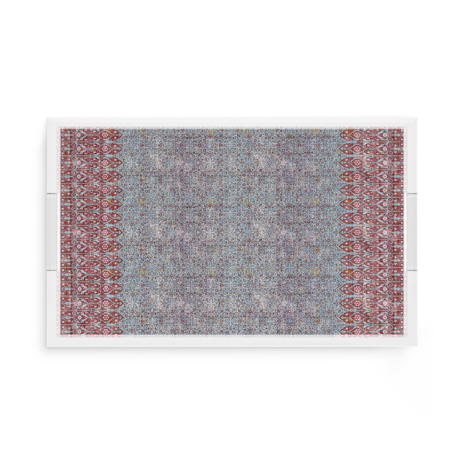 Iznik Red Turquoise 17X10.5 Acrylic Tray - nicolettemayer.com
