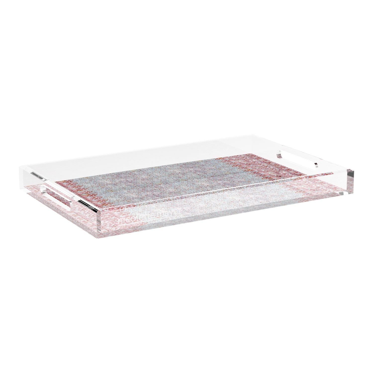 Iznik Red Turquoise 22.5X14.5 Acrylic Tray - nicolettemayer.com
