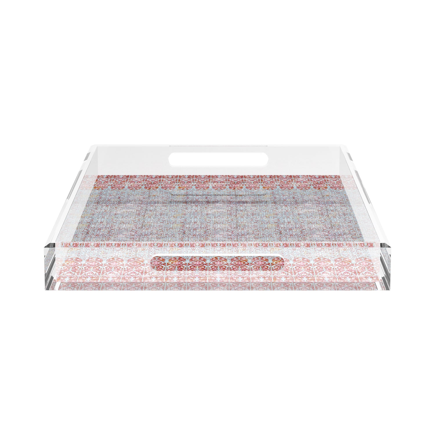 Iznik Red Turquoise 22.5X14.5 Acrylic Tray - nicolettemayer.com
