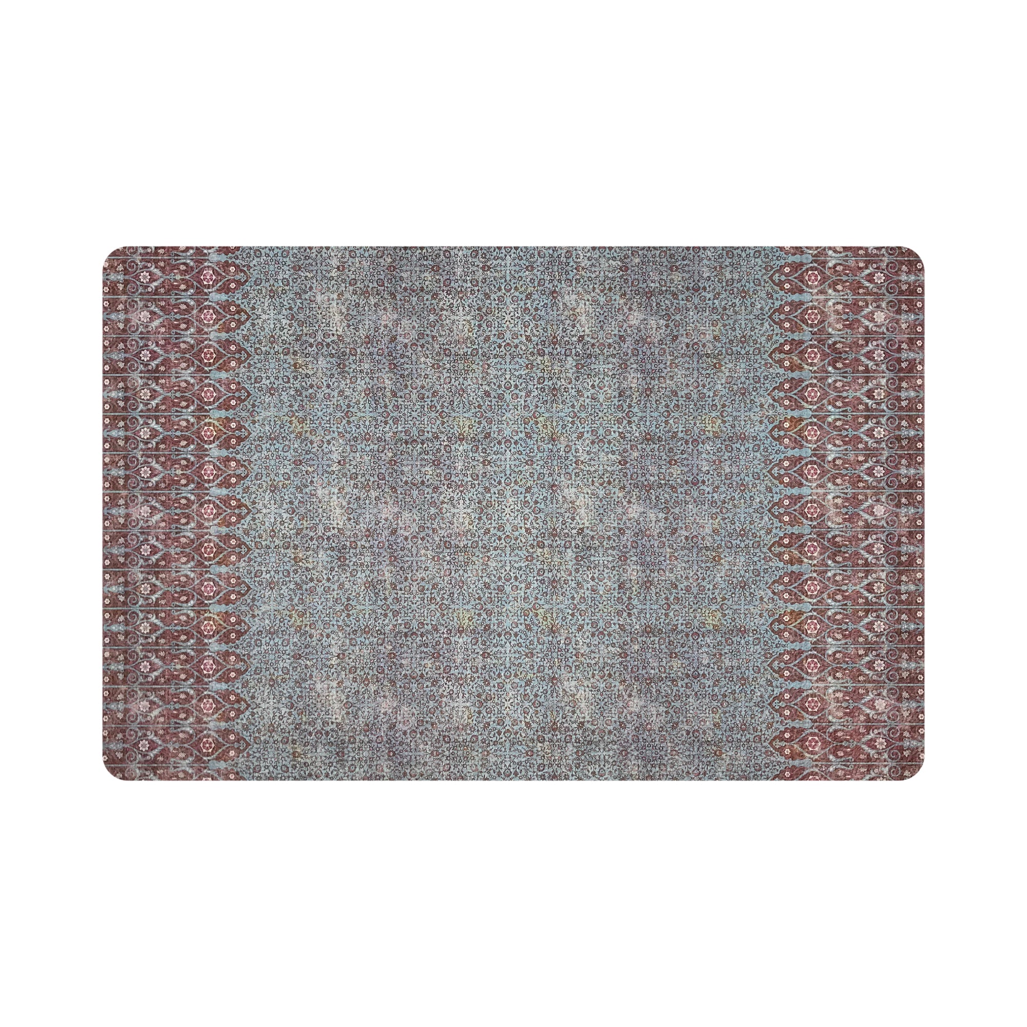 IZNIK TURQ RED 17 RECTANGLE PEBBLE PLACEMATS, SET OF 4 - nicolettemayer.com