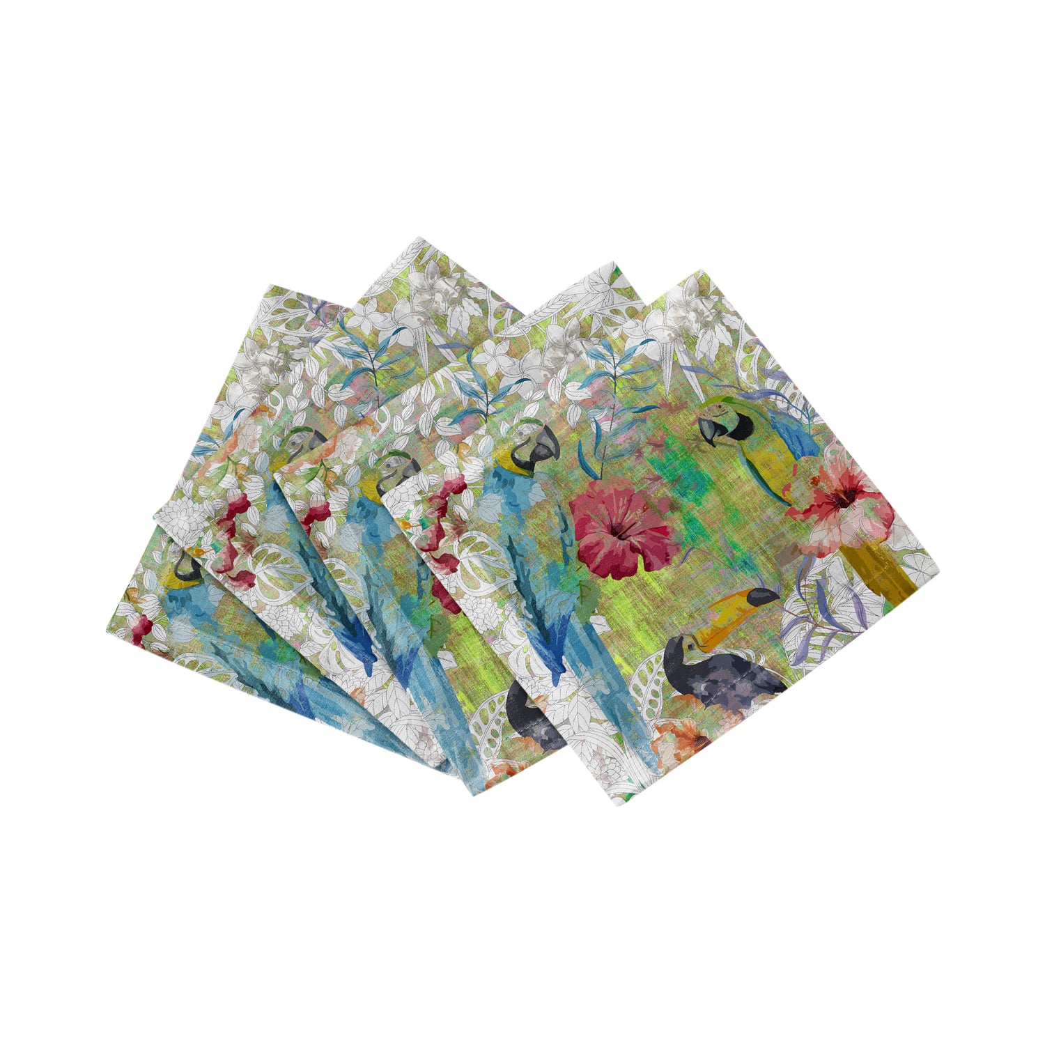 Jungle Love Cotton Sateen Cocktail Napkins - nicolettemayer.com