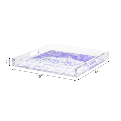 Jaipur Wisteria Acrylic Decorative Tray, 15 x 15 in. by Nicolette Mayer 