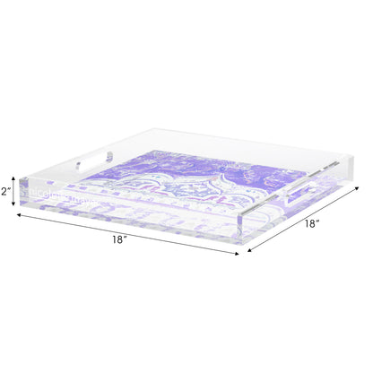 Jaipur Wisteria Acrylic Decorative Tray, 18 x 18 in. by Nicolette Mayer 