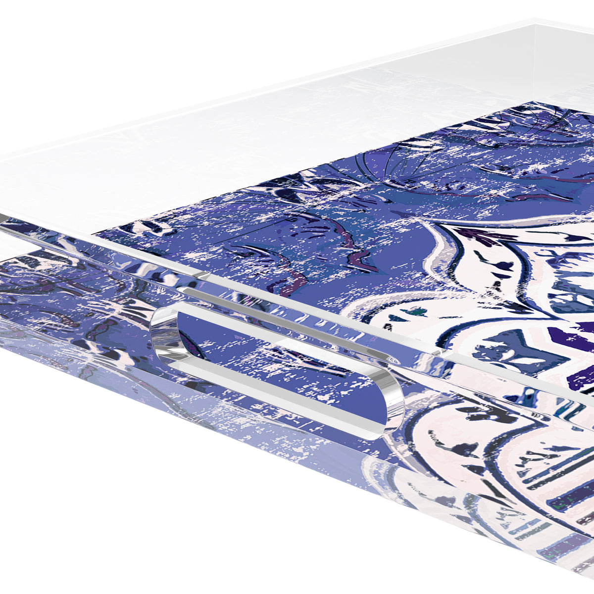 Jaipur Indigo Acrylic Decorative Tray, 12 x 12 in. by Nicolette Mayer 