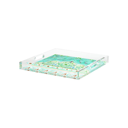 Jaipur Mint Acrylic Decorative Tray, 12 x 12 in. by Nicolette Mayer 