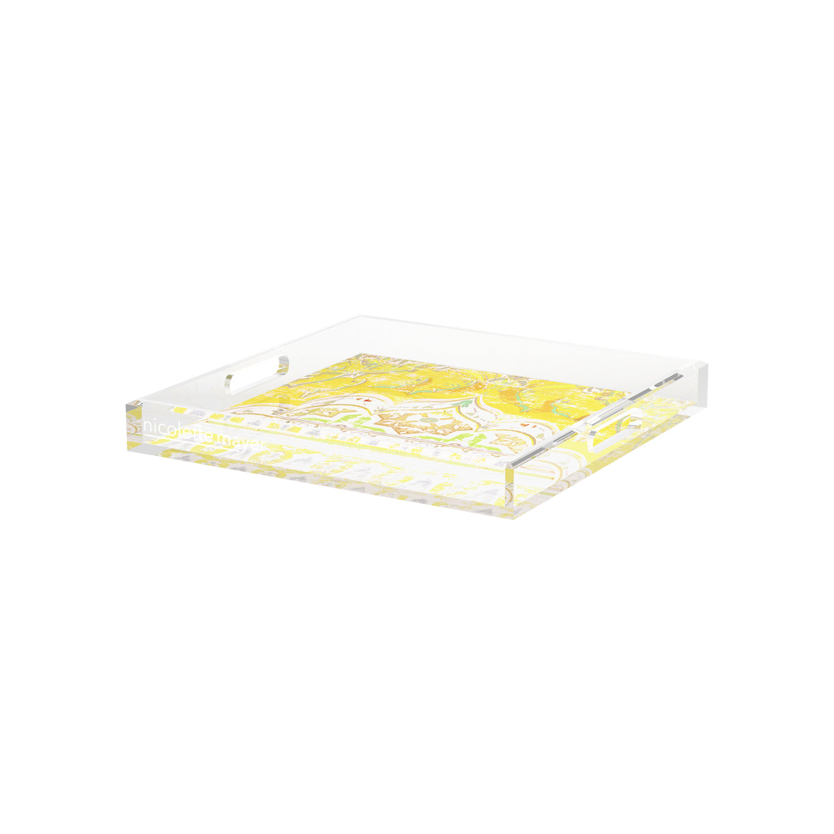 Jaipur Yellow Acrylic Decorative Tray, 12 x 12 in. by Nicolette Mayer 
