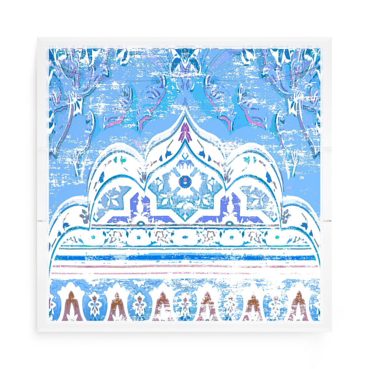 Jaipur Blue Acrylic Decorative Tray, 15 x 15 in. by Nicolette Mayer 