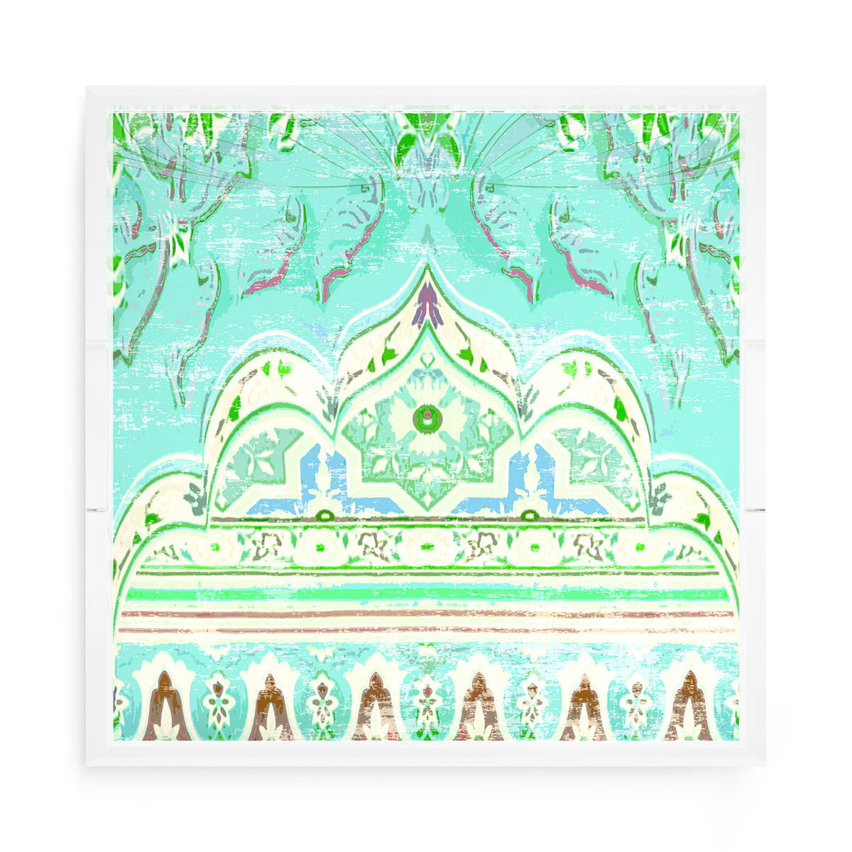 Jaipur Mint Acrylic Decorative Tray, 15 x 15 in. by Nicolette Mayer 