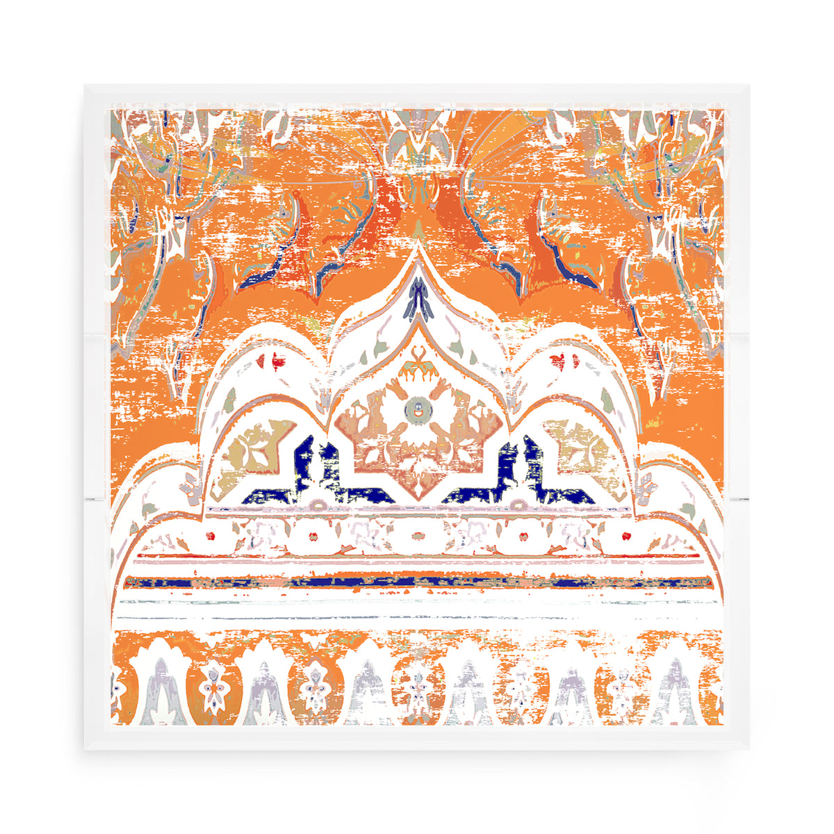 Jaipur Orange Acrylic Decorative Tray, 15 x 15 in. by Nicolette Mayer 
