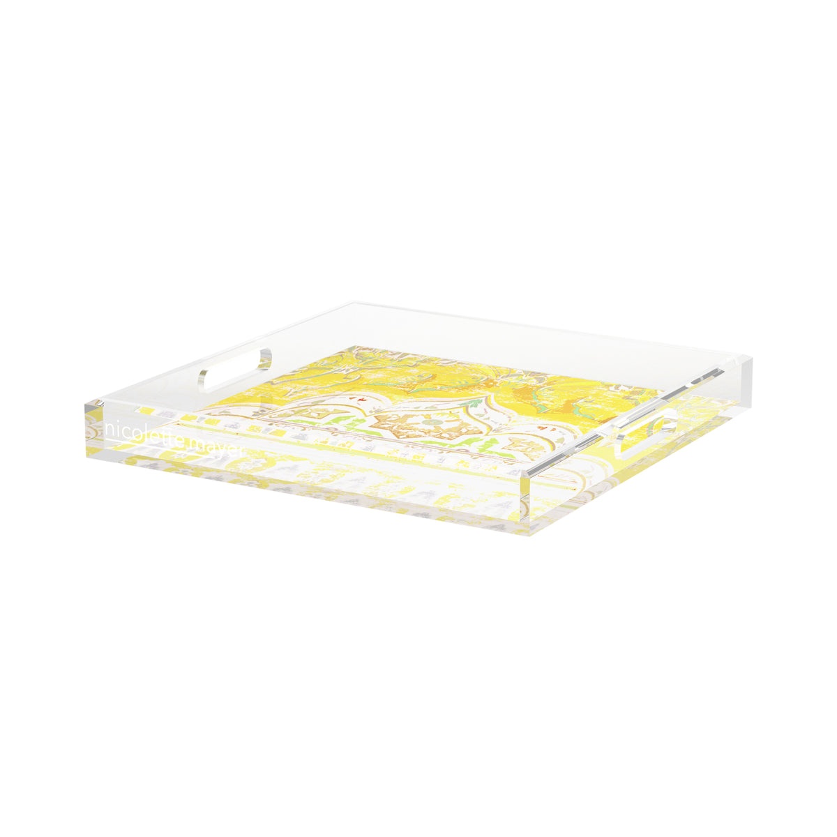 Jaipur Yellow Acrylic Decorative Tray, 15 x 15 in. by Nicolette Mayer 
