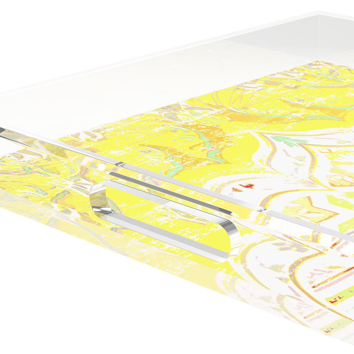 Jaipur Yellow Acrylic Decorative Tray, 15 x 15 in. by Nicolette Mayer 