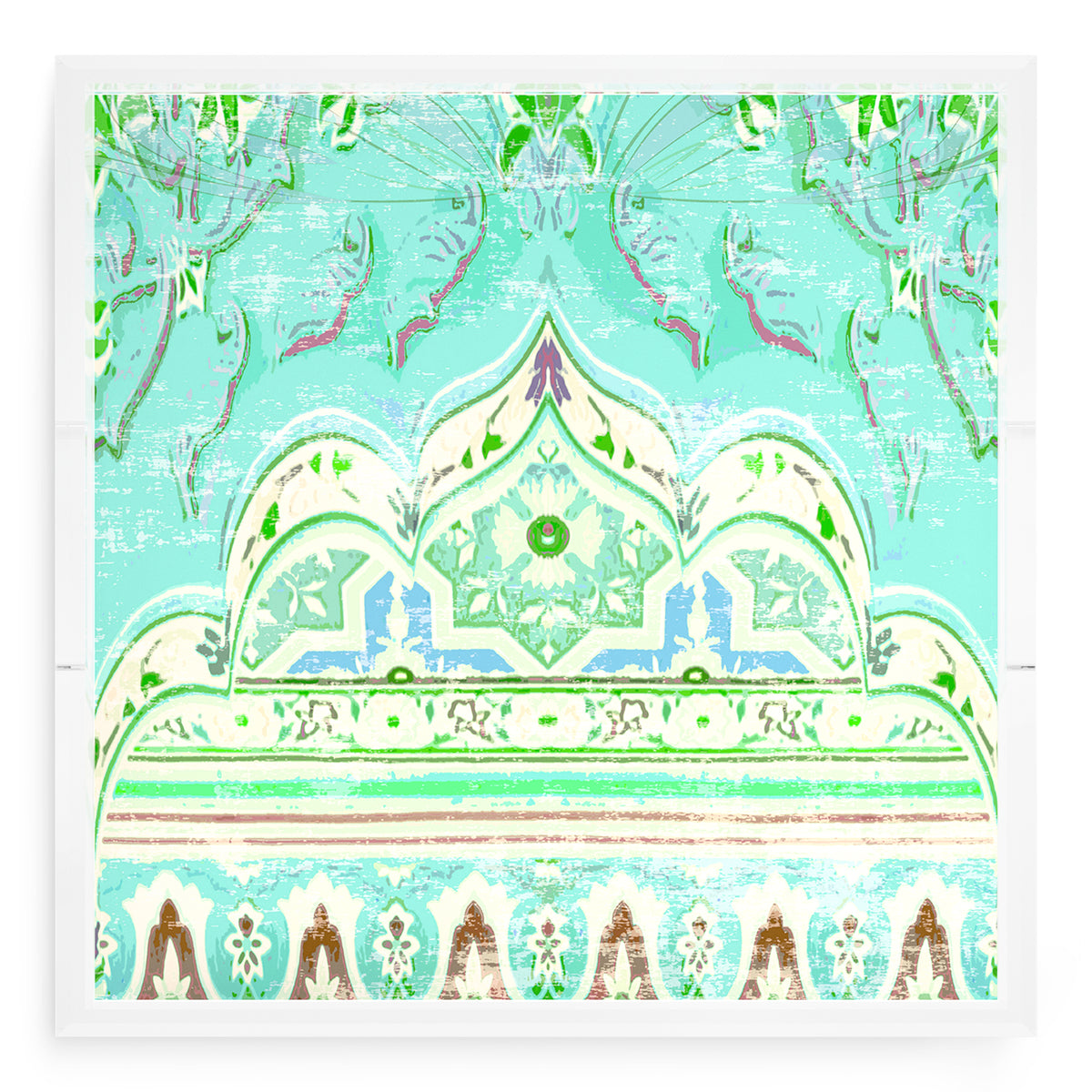 Jaipur Mint Acrylic Decorative Tray, 18 x 18 in. by Nicolette Mayer 