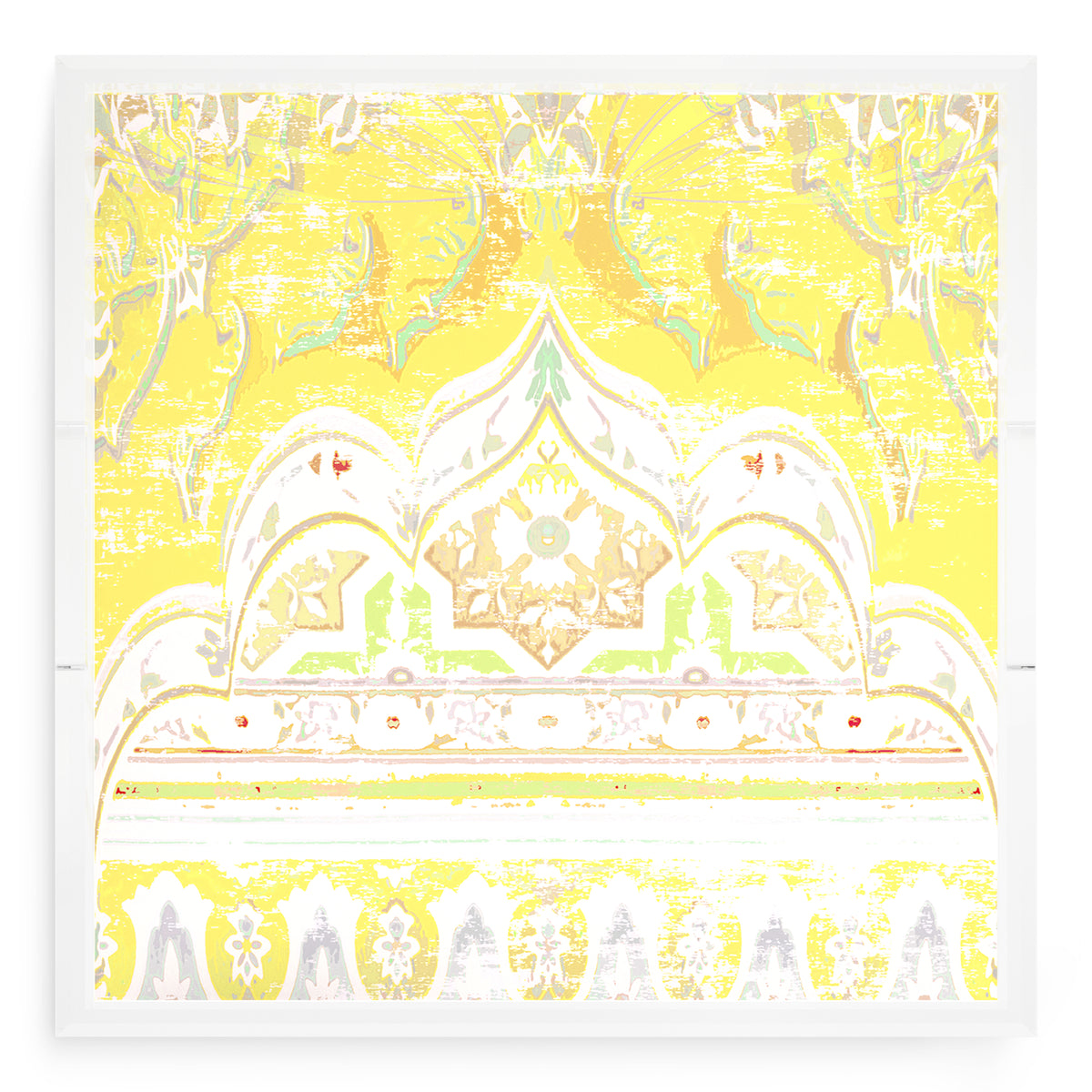 Jaipur Yellow Acrylic Decorative Tray, 18 x 18 in. by Nicolette Mayer 
