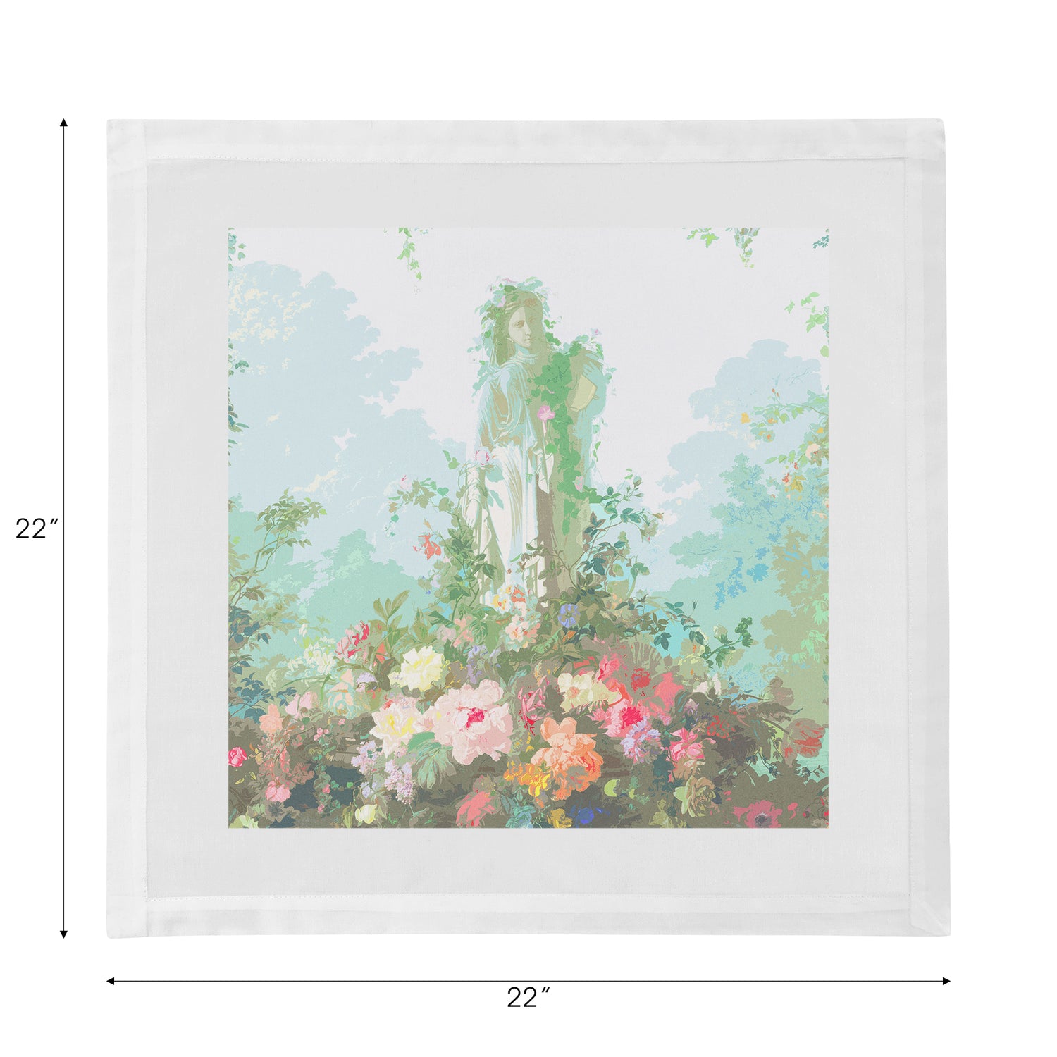 Jardin Defosse Chantilly 22" Cotton Sateen Dinner Napkins- nicolettemayer.com

