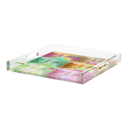 Jardin Tuilleries Brights Acrylic Decorative Tray, 18 x 18 in. by Nicolette Mayer 