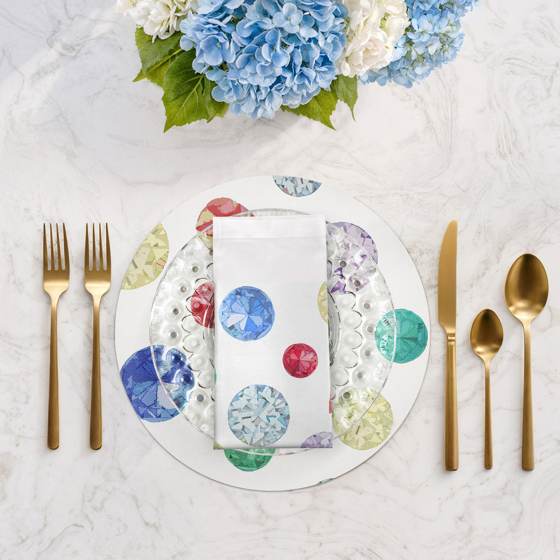 JEWEL WHITE 22"X22" HEMSTITCH DINNER NAPKIN, SET OF 4 - nicolettemayer.com