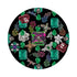 Jewel Box Emeralds Black 16" Round Pebble Placemats, Set of 4 - nicolettemayer.com

