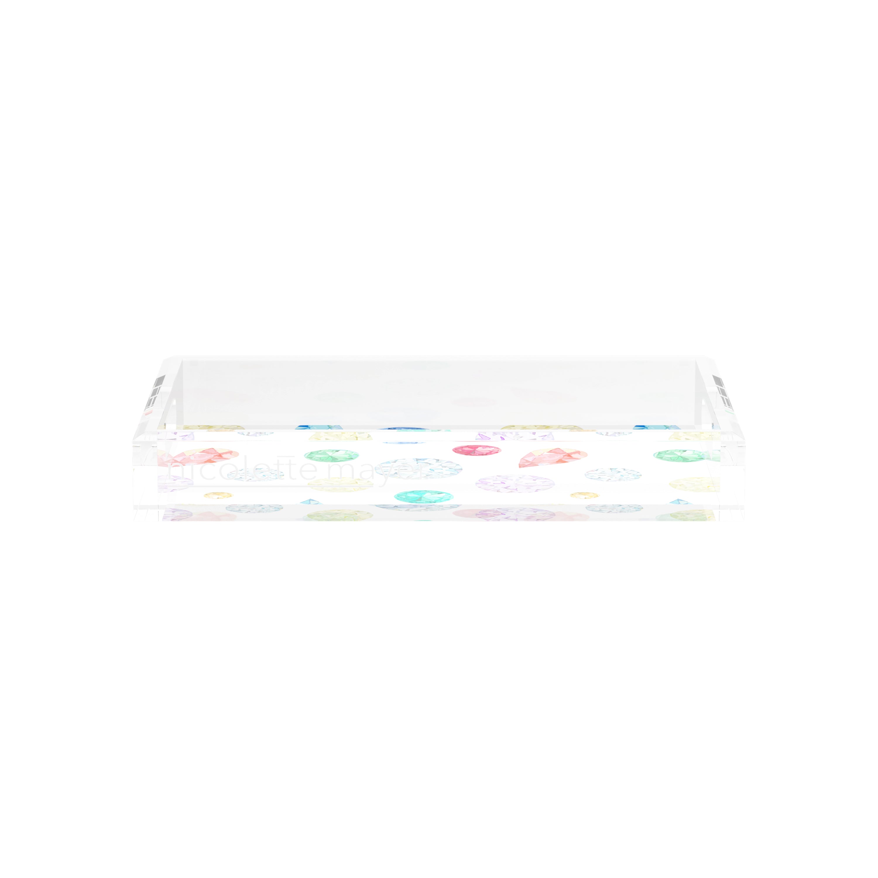 Jewel White 12.5X7.75 Acrylic Tray - nicolettemayer.com
