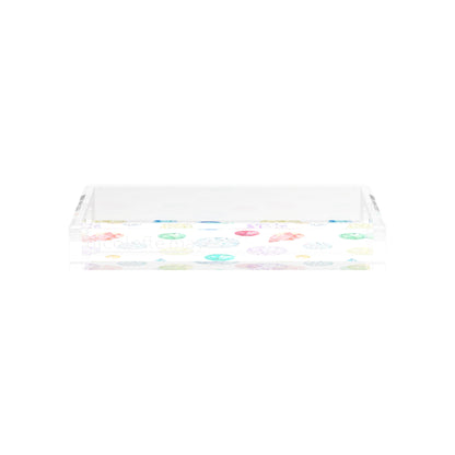 Jewel White 12.5X7.75 Acrylic Tray - nicolettemayer.com
