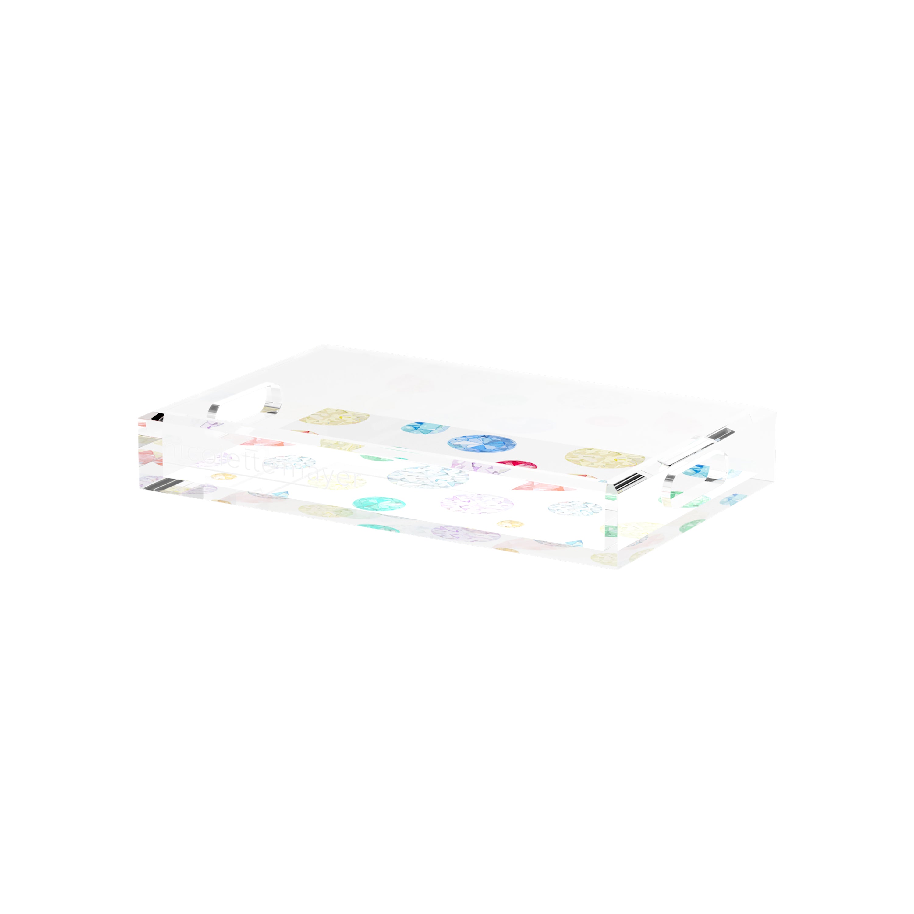 Jewel White 12.5X7.75 Acrylic Tray - nicolettemayer.com
