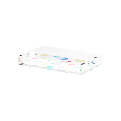 Jewel White 12.5X7.75 Acrylic Tray - nicolettemayer.com

