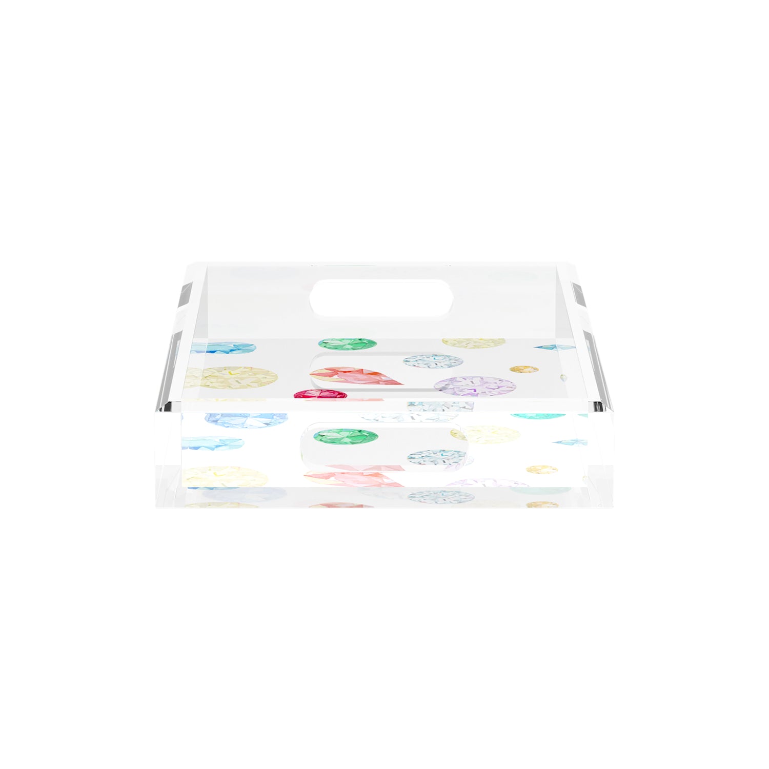Jewel White 12.5X7.75 Acrylic Tray - nicolettemayer.com
